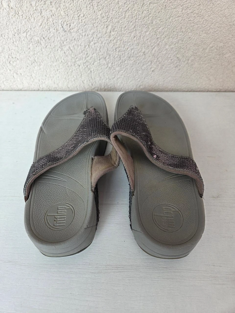 FitFlop Tongs/Sandalen/Flip-Flop Paars Goud Met pailletten Maat 39 – photo 3